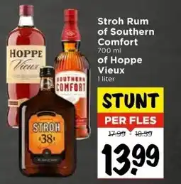 Vomar Voordeelmarkt Stroh Rum of Southern Comfort of Hoppe Vieux aanbieding