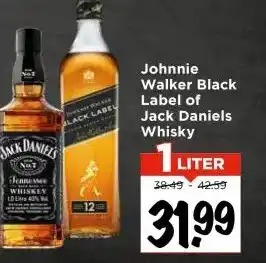 Vomar Voordeelmarkt Johnnie Walker Black Label of Jack Daniels Whisky aanbieding