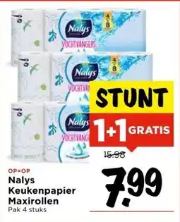 Vomar Voordeelmarkt Nalys Keukenpapier Maxirollen aanbieding