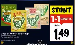Vomar Voordeelmarkt Unox of Knorr Cup-a-Soup aanbieding