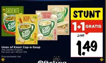 Vomar Voordeelmarkt Unox of Knorr Cup-a-Soup aanbieding