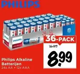 Vomar Voordeelmarkt Philips Alkaline Batterijen aanbieding