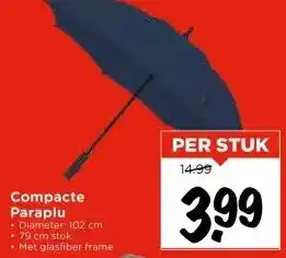 Vomar Voordeelmarkt Compacte Paraplu aanbieding