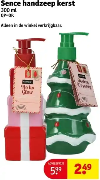 Kruidvat Sence handzeep kerst aanbieding