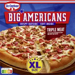 Albert Heijn Dr. Oetker Big Americans pizza XL triple meat aanbieding