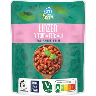 Albert Heijn AH Terra Linzen in tomatensaus aanbieding