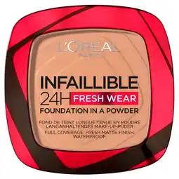 Kruidvat L'Oréal Paris Infaillible 24H Fresh Wear 220 Sand Foundation in a Powder aanbieding