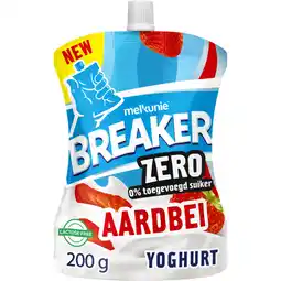 Albert Heijn Melkunie Breaker zero aardbei yoghurt aanbieding