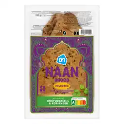 Albert Heijn AH Naanbrood volkoren knofook & koriander aanbieding
