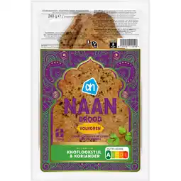 Albert Heijn AH Naanbrood volkoren knofook & koriander aanbieding
