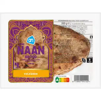 Albert Heijn AH Mini naan brood volkoren aanbieding