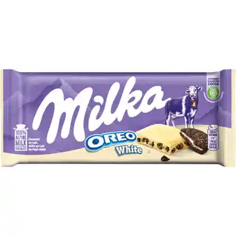 Albert Heijn Milka Chocoladereep Oreo wit aanbieding