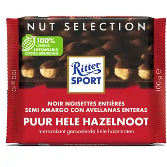 Albert Heijn Ritter Sport Puur hele hazelnoot aanbieding