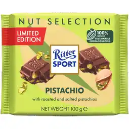 Albert Heijn Ritter Sport Melkchocolade pistache aanbieding