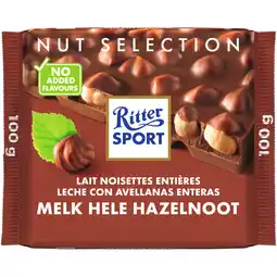 Albert Heijn Ritter Sport Melk hele hazelnoot aanbieding