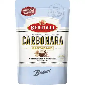 Albert Heijn Bertolli Pastasaus in zak carbonara aanbieding