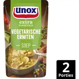 Albert Heijn Unox Vegetarische erwtensoep aanbieding