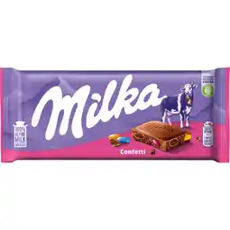 Albert Heijn Milka Chocoladereep confetti aanbieding