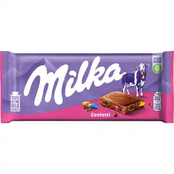 Albert Heijn Milka Chocoladereep confetti aanbieding