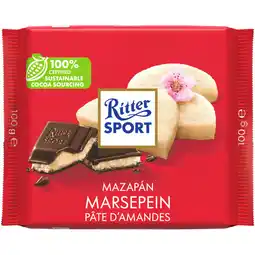 Albert Heijn Ritter Sport Pure chocolade marsepein aanbieding