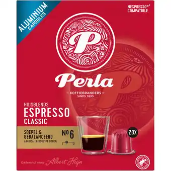 Albert Heijn Perla Huisblends Espresso classic capsules aanbieding