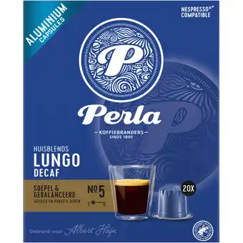 Albert Heijn Perla Huisblends Lungo decaf capsules aanbieding