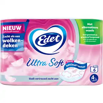 Albert Heijn Edet Ultra soft 4-laags toiletpapier aanbieding