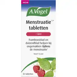 Albert Heijn A.Vogel Menstruatie tabletten + ijzer aanbieding