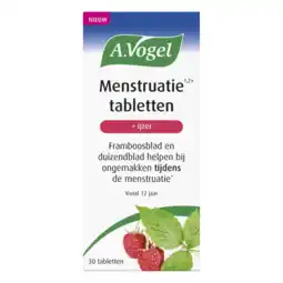 Albert Heijn A.Vogel Menstruatie tabletten + ijzer aanbieding