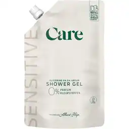 Albert Heijn Care Sensitive shower gel 0% refill aanbieding