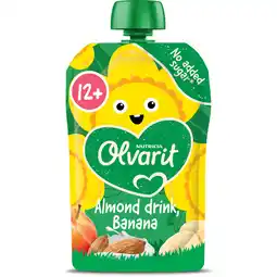 Albert Heijn Olvarit Knijpfruit amandeldrink banaan 12m+ aanbieding