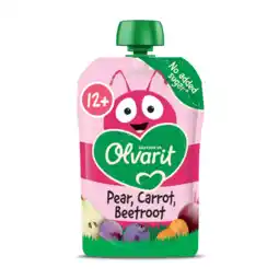 Albert Heijn Olvarit Knijpfruit peer wortel rode biet 12m+ aanbieding