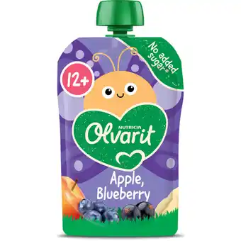 Albert Heijn Olvarit Knijpfruit appel blauwe bes 12m+ aanbieding