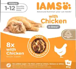 Albert Heijn IAMS Delights kitten with chicken in sauce aanbieding