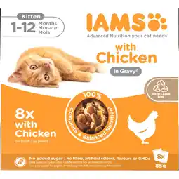 Albert Heijn IAMS Delights kitten with chicken in sauce aanbieding