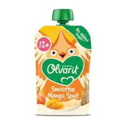Albert Heijn Olvarit Knijpfruit smoothie mango spelt 12m+ aanbieding