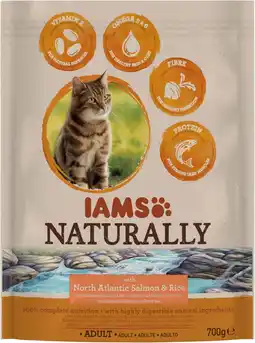 Albert Heijn IAMS Naturally cat adult zalm & rijst aanbieding