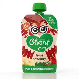 Albert Heijn Olvarit Knijpfruit banaan aardbei 6m+ aanbieding