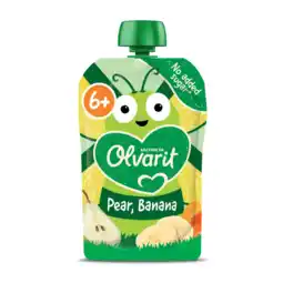 Albert Heijn Olvarit Knijpfruit peer banaan 6m+ aanbieding