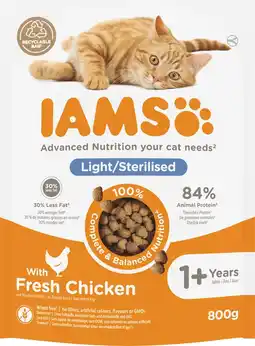 Albert Heijn IAMS For vitality 1+ sterilised fresh chicken aanbieding