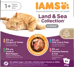 Albert Heijn IAMS Delights adult 1+ land & sea collection aanbieding
