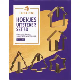 Albert Heijn AH Excellent Koekjes uitstekers set 3D aanbieding