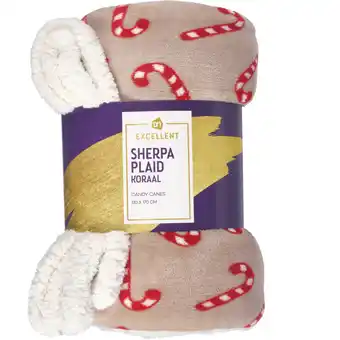 Albert Heijn AH Excellent Sherpa plaid candy canes aanbieding