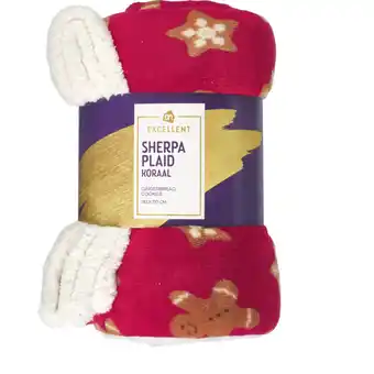 Albert Heijn AH Excellent Sherpa plaid gingerbread aanbieding