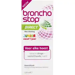 Albert Heijn Bronchostop Hoestdrank direct junior met honing aanbieding