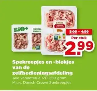 PLUS Spekreepjes en blokjes van de zelfbedieningsafdeling aanbieding