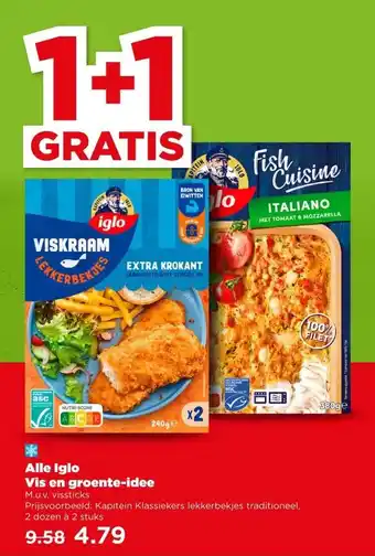PLUS Alle Iglo Vis en groente-idee aanbieding