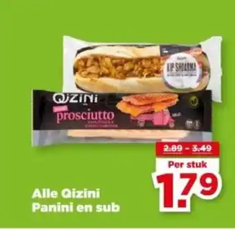 PLUS Alle Qizini Panini en sub aanbieding