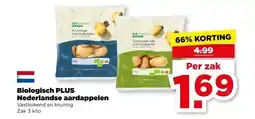 PLUS Biologisch PLUS Nederlandse aardappelen aanbieding