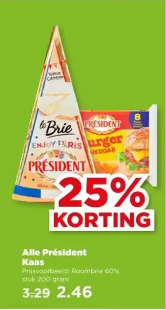 PLUS Alle Président Kaas aanbieding